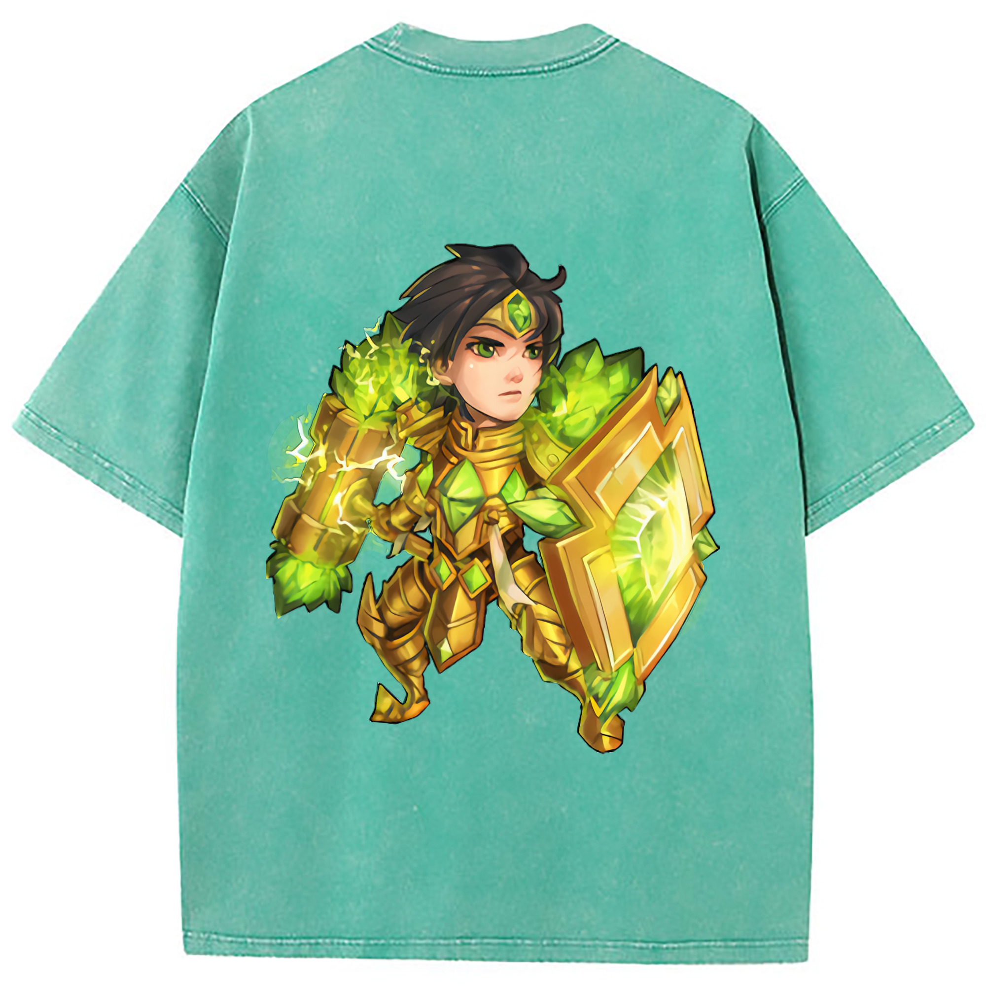 （画像用） リーグ・オブ・レジェンド League of Legends LOL 綿100% ヴィンテージ風 半袖Tシャツ（背面プリント）